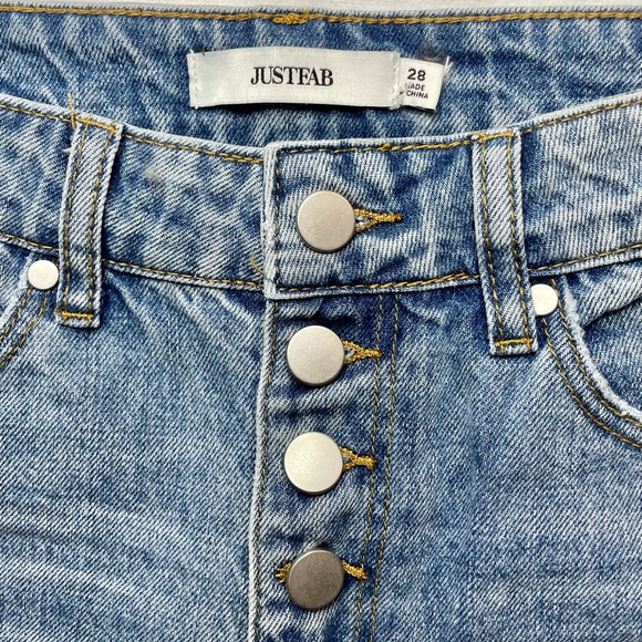 Just Fab High-Waisted Vintage Straight Jeans - Picture 4 of 8